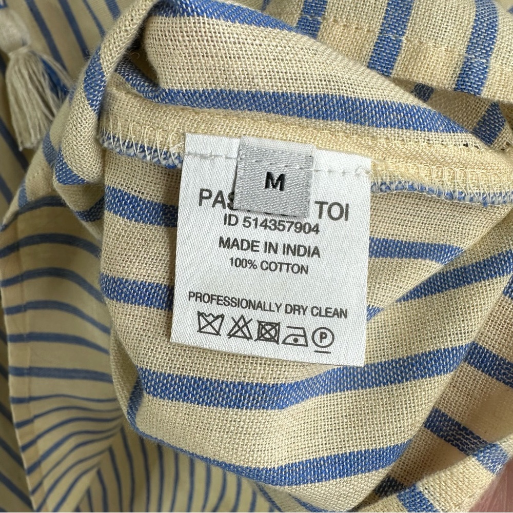 Dodo Bar Or Blue and Cream Striped Blouse - Picture 6 of 16